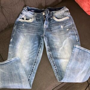 Vigoss Blue Boyfriend Jeans with Distressed Details